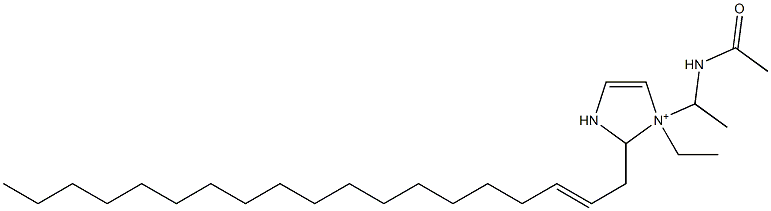 1-[1-(Acetylamino)ethyl]-1-ethyl-2-(2-nonadecenyl)-4-imidazoline-1-ium Struktur