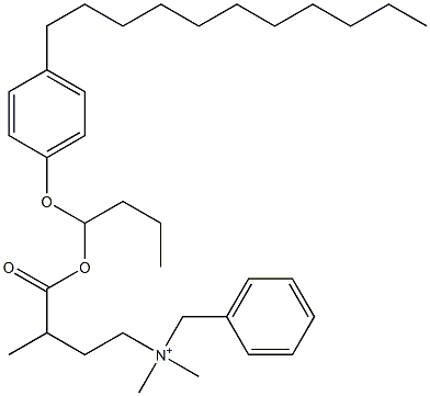 N,N-Dimethyl-N-benzyl-N-[3-[[1-(4-undecylphenyloxy)butyl]oxycarbonyl]butyl]aminium Struktur