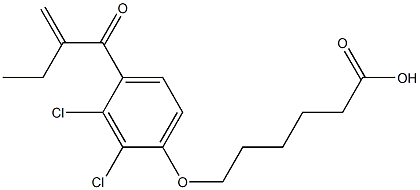 6-[2,3-Dichloro-4-(2-methylene-1-oxobutyl)phenoxy]hexanoic acid Struktur