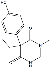 5-Ethyl-5-(4-hydroxyphenyl)-2,5-dihydro-1-methylpyrimidine-4,6(1H,3H)-dione Struktur