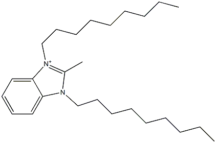 2-Methyl-1,3-dinonyl-1H-benzimidazol-3-ium Struktur