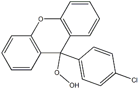 9-(4-Chlorophenyl)-9H-xanthen-9-yl hydroperoxide Struktur