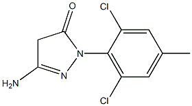 3-Amino-1-(2,6-dichloro-4-methylphenyl)-5(4H)-pyrazolone Struktur