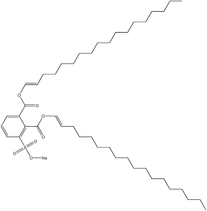 3-(Sodiosulfo)phthalic acid di(1-octadecenyl) ester Struktur