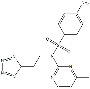 4-Amino-N-(4-methyl-2-pyrimidinyl)-N-[2-(5H-tetrazol-5-yl)ethyl]benzenesulfonamide Struktur