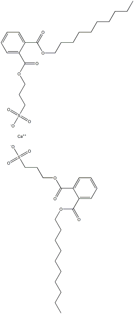 Bis[3-[(2-decyloxycarbonylphenyl)carbonyloxy]propane-1-sulfonic acid]calcium salt Struktur