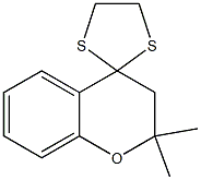 2,2-Dimethyl-3,4-dihydrospiro[2H-1-benzopyran-4,2'-1,3-dithiolane] Struktur