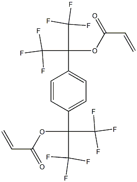 1,4-Bis[2-(acryloyloxy)-1,1,1,3,3,3-hexafluoropropan-2-yl]benzene Struktur