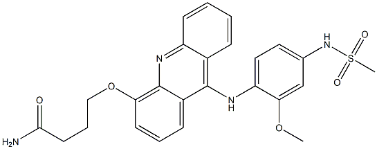 N-[4-[[4-(3-Carbamoylpropoxy)-9-acridinyl]amino]-3-methoxyphenyl]methanesulfonamide Struktur