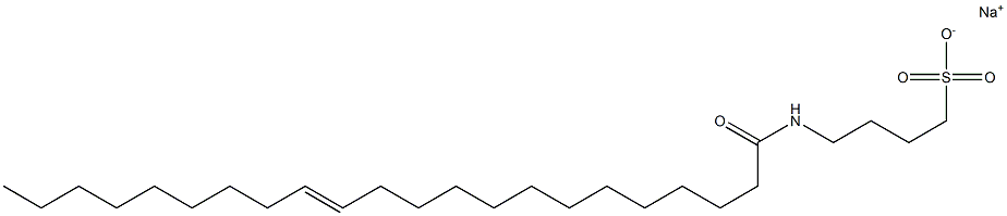 4-[[(E)-1-Oxo-13-docosen-1-yl]amino]-1-butanesulfonic acid sodium salt Struktur