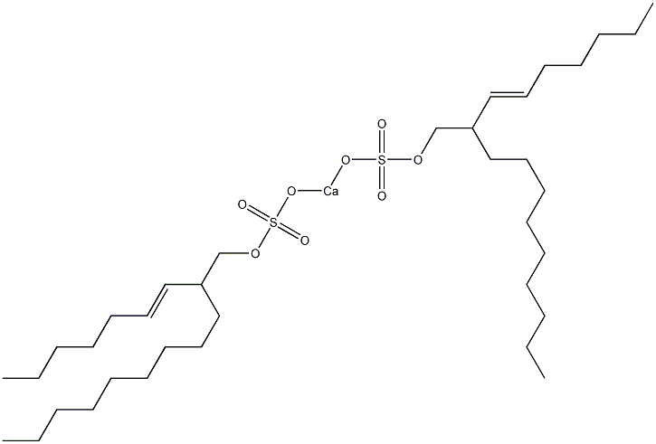 Bis[2-(1-heptenyl)undecyloxysulfonyloxy]calcium Struktur