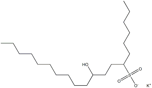 10-Hydroxyicosane-7-sulfonic acid potassium salt Struktur