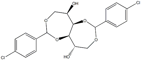 1-O,4-O:3-O,6-O-Bis(4-chlorobenzylidene)-D-glucitol Struktur