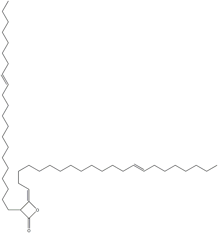 3-(13-Henicosenyl)-4-(14-docosen-1-ylidene)oxetan-2-one Struktur