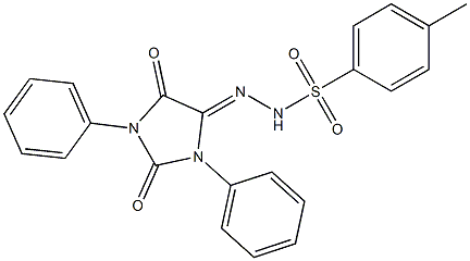 5-[2-(4-Methylphenylsulfonyl)hydrazono]-1,3-diphenyl-3,5-dihydro-1H-imidazole-2,4-dione Struktur