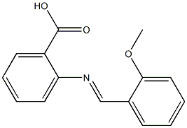 2-(2-Methoxybenzylideneamino)benzoic acid Struktur