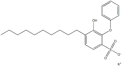 6-Hydroxy-5-decyl[oxybisbenzene]-2-sulfonic acid potassium salt Struktur