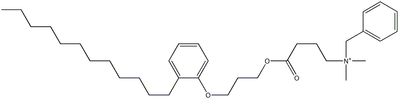 N,N-Dimethyl-N-benzyl-N-[3-[[3-(2-dodecylphenyloxy)propyl]oxycarbonyl]propyl]aminium Struktur