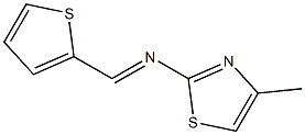 4-Methyl-2-[(2-thienylmethylene)amino]thiazole Struktur