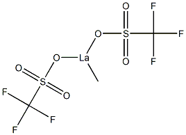 Methylbis(trifluoromethylsulfonyloxy)lanthanum Struktur