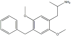 1-(2,5-Dimethoxy-4-benzylphenyl)-2-propanamine Struktur