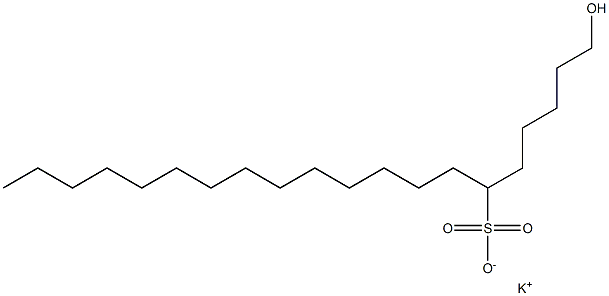 1-Hydroxyicosane-6-sulfonic acid potassium salt Struktur