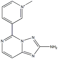 3-(2-Amino[1,2,4]triazolo[1,5-c]pyrimidin-5-yl)-1-methylpyridinium Struktur