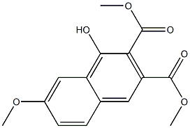 1-Hydroxy-7-methoxynaphthalene-2,3-dicarboxylic acid dimethyl ester Struktur