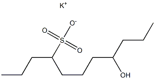 8-Hydroxyundecane-4-sulfonic acid potassium salt Struktur