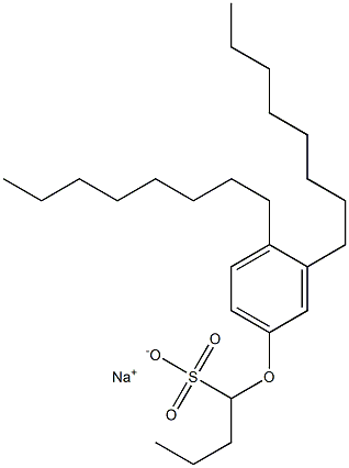 1-(3,4-Dioctylphenoxy)butane-1-sulfonic acid sodium salt Struktur