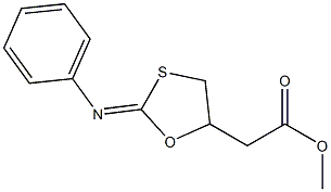 2-(Phenylimino)-1,3-oxathiolane-5-acetic acid methyl ester Struktur