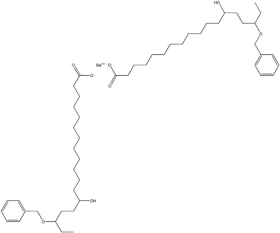 Bis(16-benzyloxy-13-hydroxystearic acid)barium salt Struktur