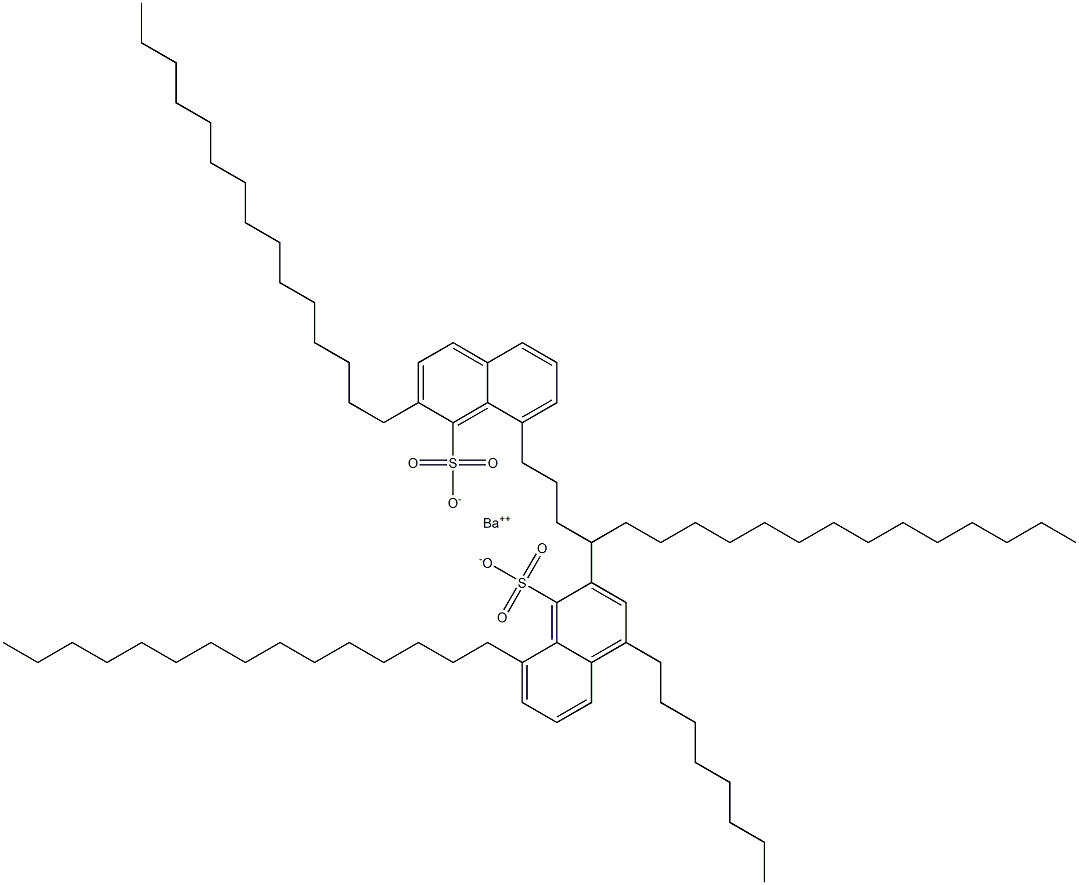 Bis(2,8-dipentadecyl-1-naphthalenesulfonic acid)barium salt Struktur