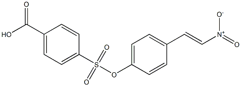 4-[4-[(E)-2-Nitroethenyl]phenoxysulfonyl]benzoic acid Struktur