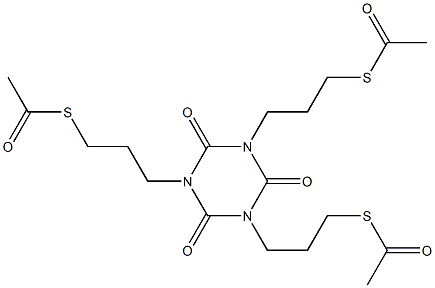 1,3,5-Tris[3-(acetylthio)propyl]-1,2,3,4,5,6-hexahydro-1,3,5-triazine-2,4,6-trione Struktur