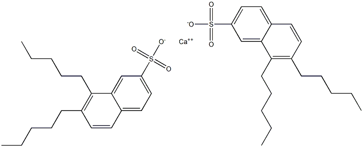 Bis(7,8-dipentyl-2-naphthalenesulfonic acid)calcium salt Struktur