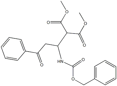 2-[1-[(Benzyloxycarbonyl)amino]-3-oxo-3-phenylpropyl]malonic acid dimethyl ester Struktur