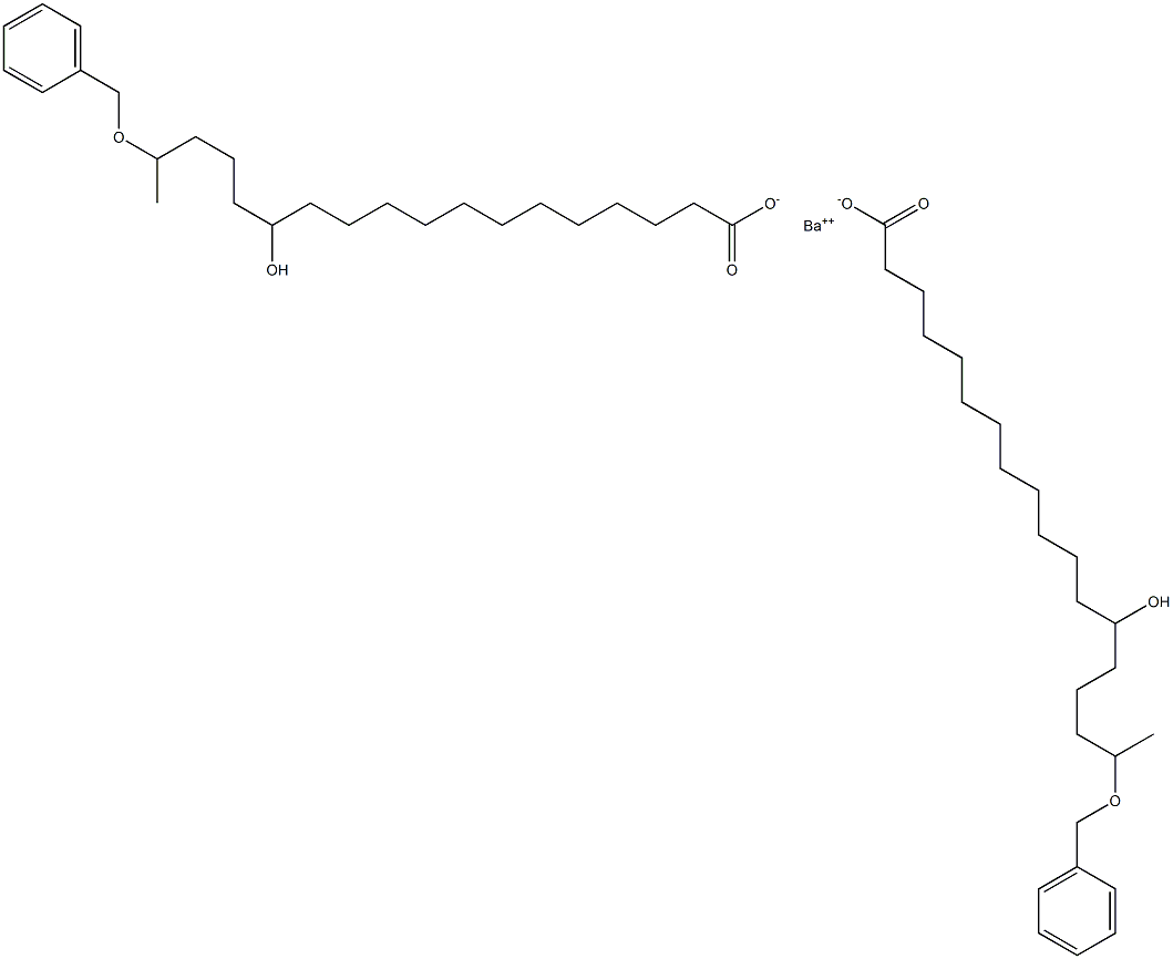 Bis(17-benzyloxy-13-hydroxystearic acid)barium salt Struktur