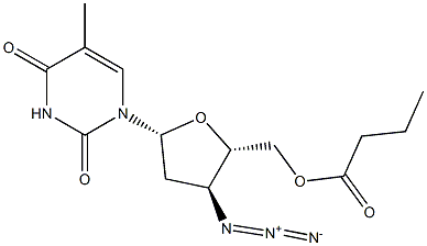 3'-Azido-5'-O-butyryl-3'-deoxythymidine Struktur