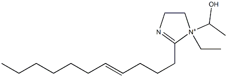 1-Ethyl-1-(1-hydroxyethyl)-2-(4-undecenyl)-2-imidazoline-1-ium Struktur