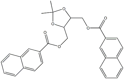 Bis(2-naphthalenecarboxylic acid)[(4S,5S)-2,2-dimethyl-1,3-dioxolane-4,5-diyl]bismethylene ester Struktur