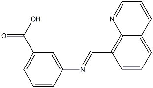 3-[[(Quinolin-8-yl)methylene]amino]benzoic acid Struktur