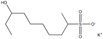 8-Hydroxydecane-2-sulfonic acid potassium salt Struktur