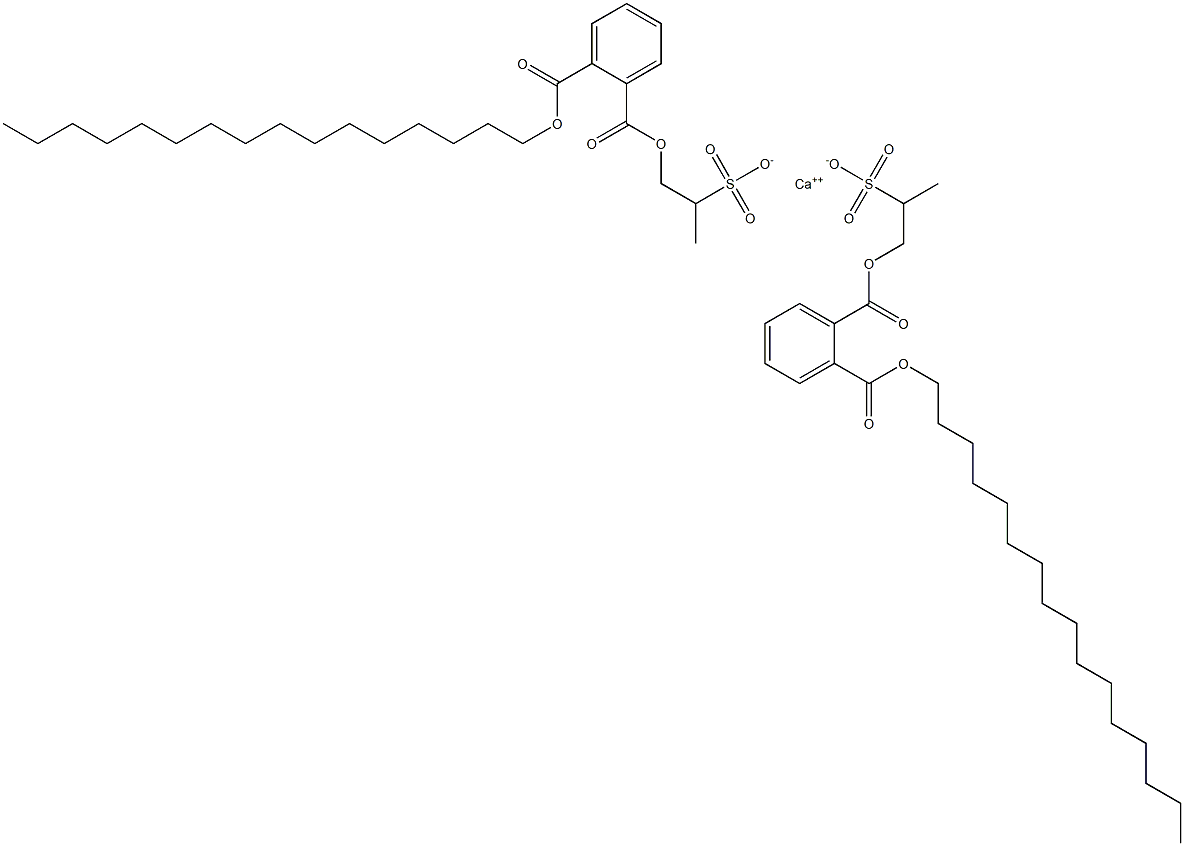 Bis[1-[(2-hexadecyloxycarbonylphenyl)carbonyloxy]propane-2-sulfonic acid]calcium salt Struktur