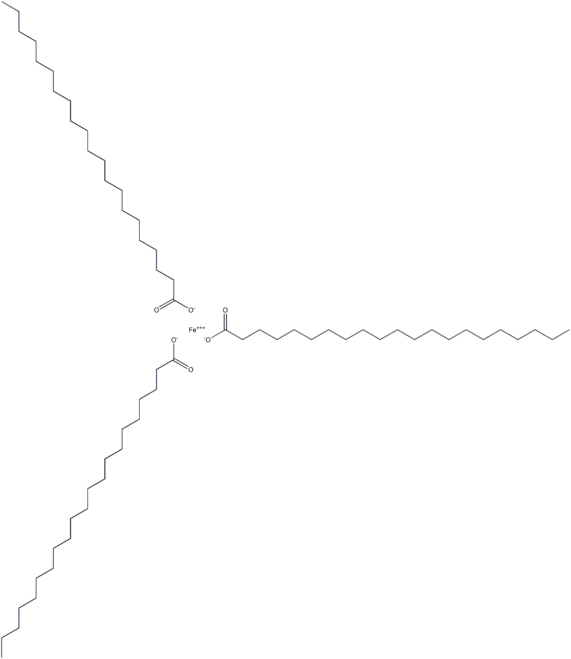 Trihenicosanoic acid iron(III) salt Struktur