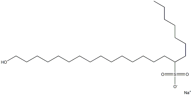 23-Hydroxytricosane-8-sulfonic acid sodium salt Struktur