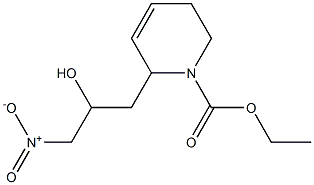 1,2,5,6-Tetrahydro-2-(2-hydroxy-3-nitropropyl)pyridine-1-carboxylic acid ethyl ester Struktur