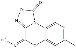 4-(Hydroxyimino)-7-methyl-4H-[1,2,4]oxadiazolo[3,4-c][1,4]benzoxazin-1-one Struktur