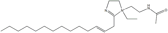 1-[2-(Acetylamino)ethyl]-1-ethyl-2-(2-tetradecenyl)-2-imidazoline-1-ium Struktur