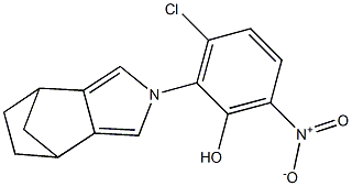 3-Chloro-2-(4,5,6,7-tetrahydro-4,7-methano-2H-isoindol-2-yl)-6-nitrophenol Struktur